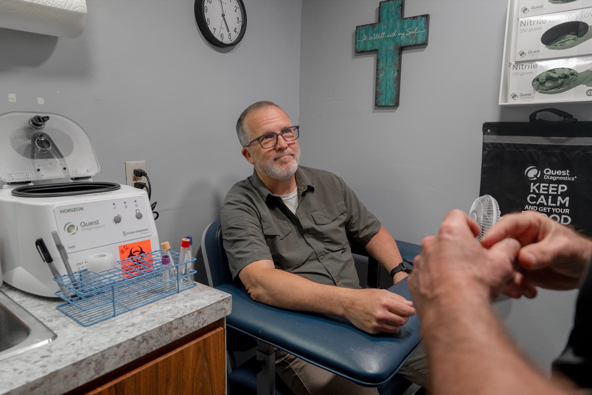 Lab testing at the in-office draw station